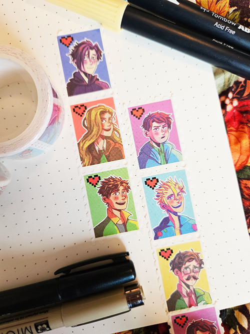 Stardew Valley Bachelors Stamp Washi Tape