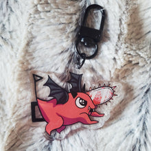 Load image into Gallery viewer, Chainsaw Dog Angel &amp; Devil Keychain
