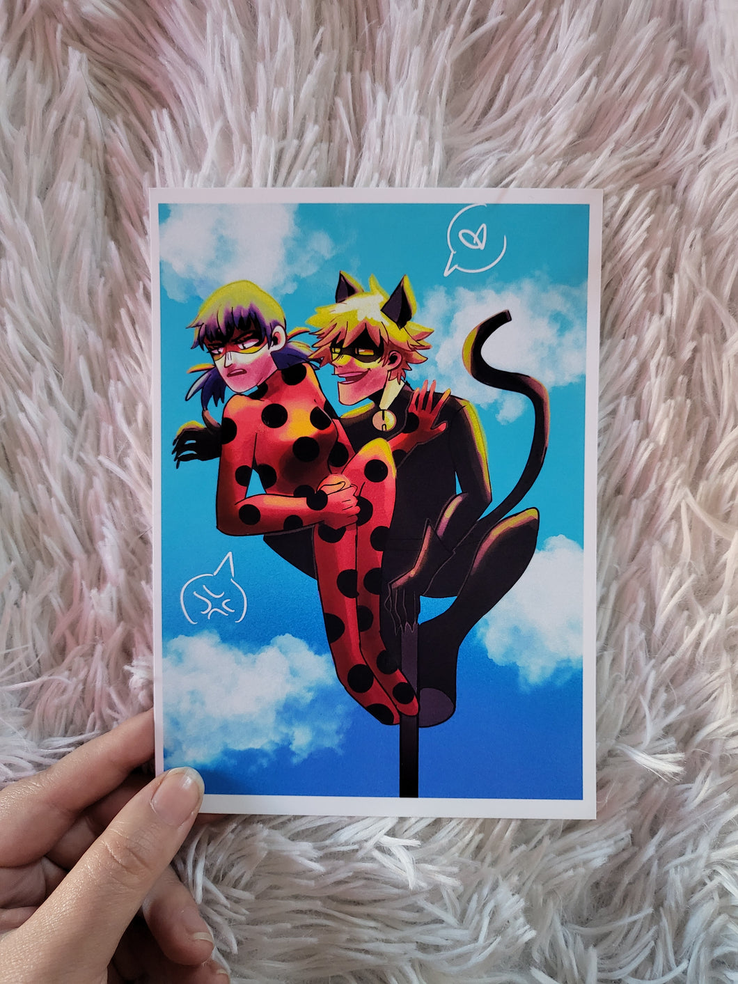 Lady & Cat Print