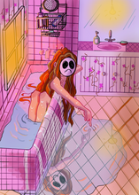 Load image into Gallery viewer, Mask Girl Bathroom Print
