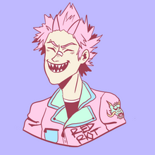 Load image into Gallery viewer, Vaporwave Boys Red Hair Enamel Pin
