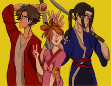 Load image into Gallery viewer, Samurai Friends Print
