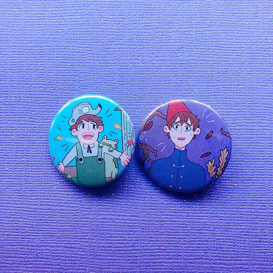 Over the Garden Wall Wirt and Greg Button Set