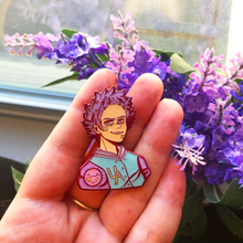 Load image into Gallery viewer, Vaporwave Boys Voice Guy Enamel Pin
